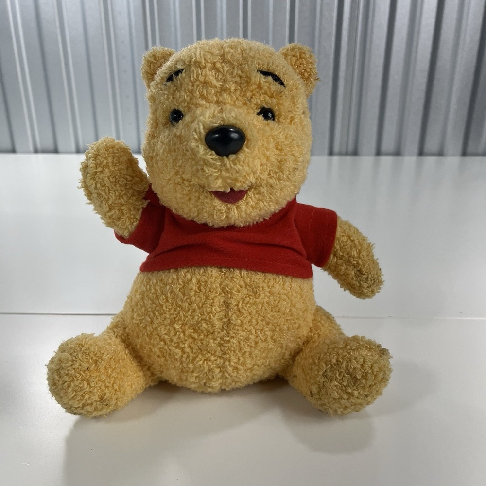 Vintage 1998 Mattel Disney Winnie The Pooh Plush Bear Movable Joint Toy & WORKS